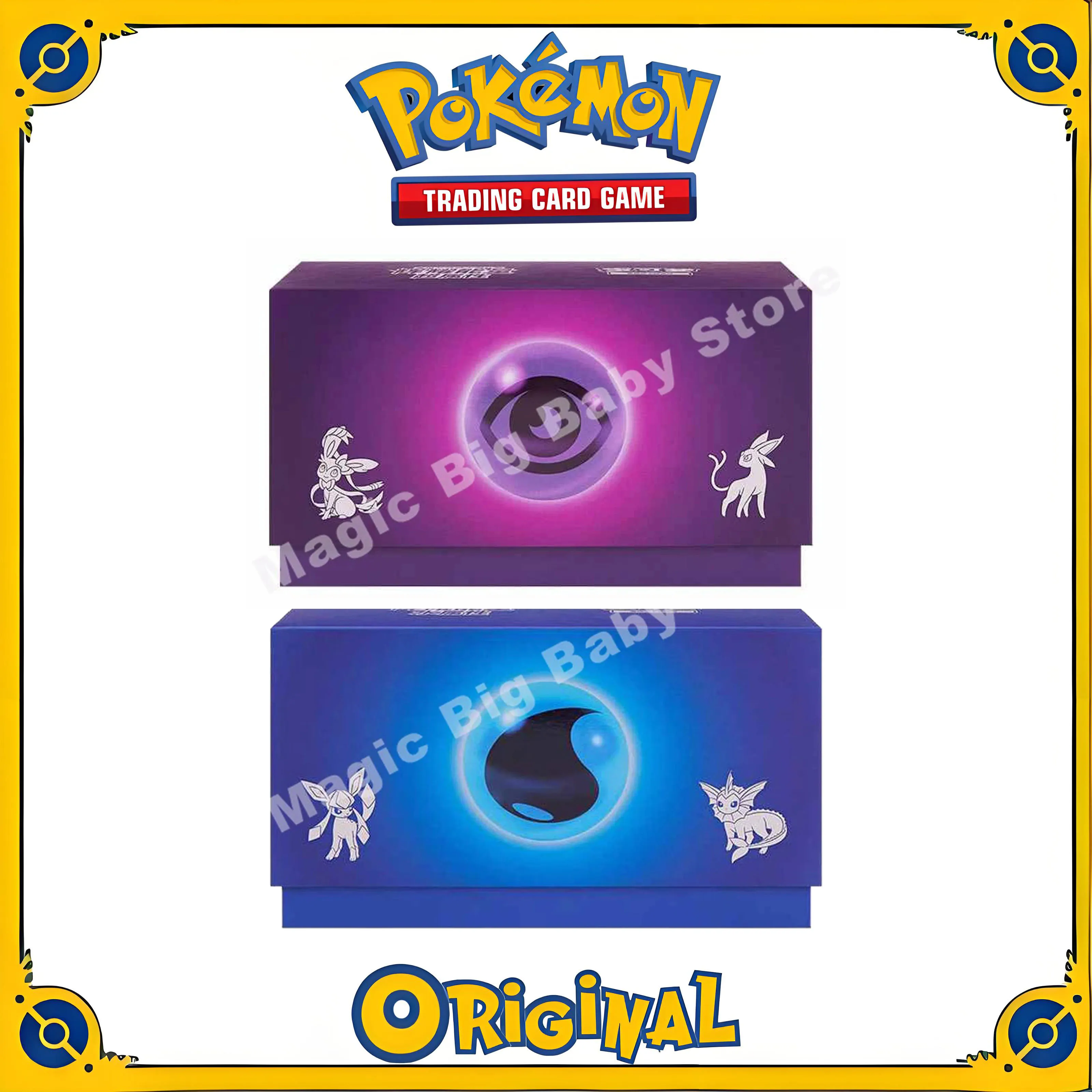 Oryginalne typ wymiany karty Pokemon gra w karty PTCG Collect Card Book Box promienna energia Super atrybut