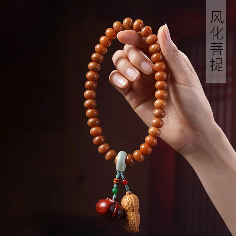 

Бусины ручной работы из состаренного бодхи в стиле хурмы и арахиса для самостоятельного изготовления украшений, размер 9*13, унисекс, декоративные, оптом от производителя