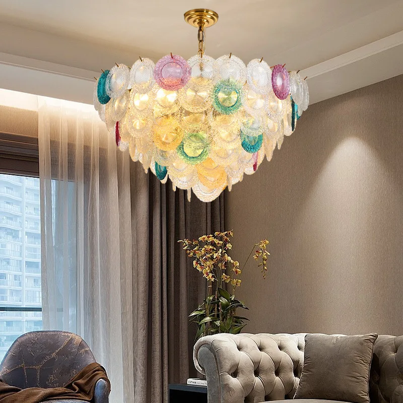 Modern Luxury Chandeliers Glass Shade Led Lamp For Bedroom Living Dining Room Decor Lustres R Pendant Light
