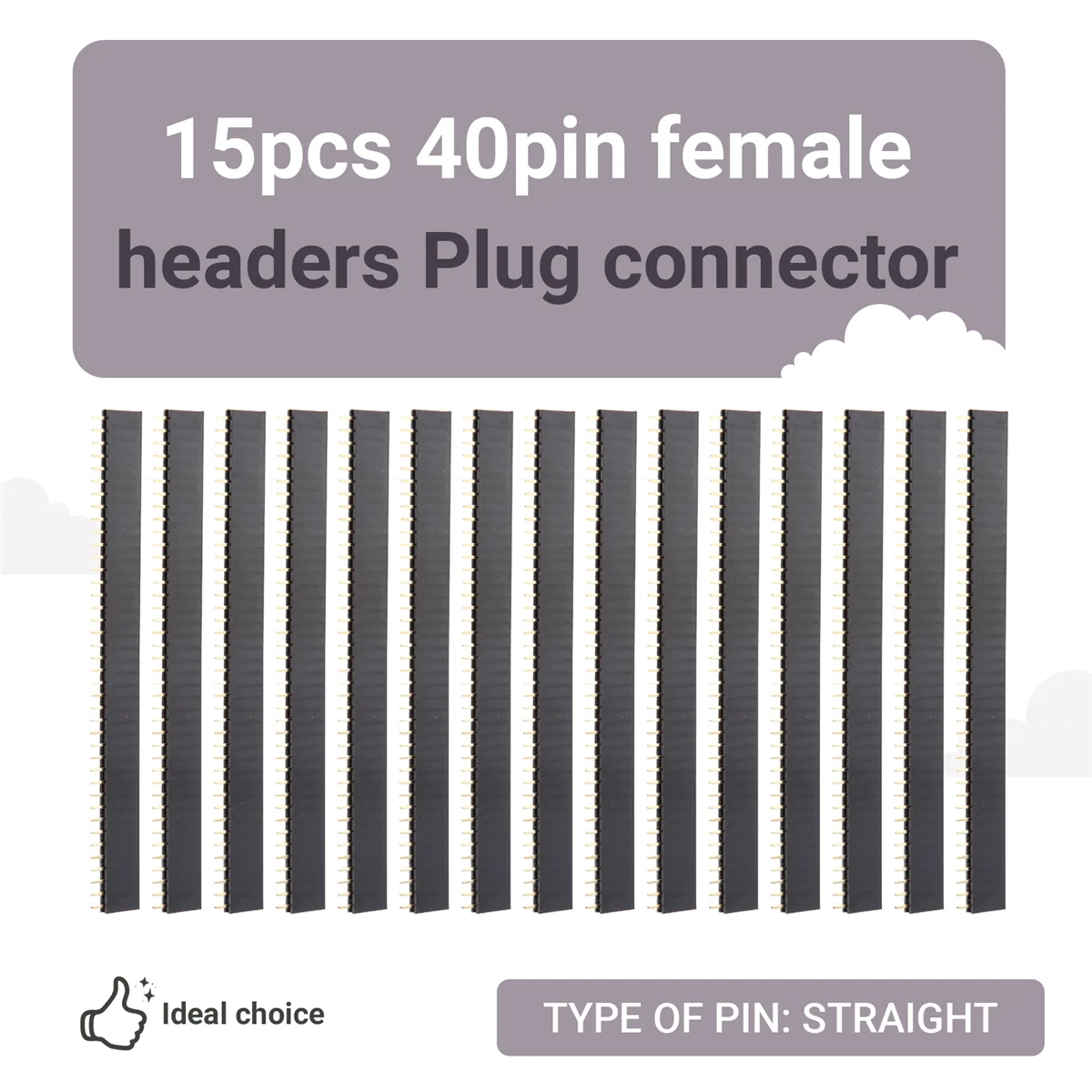 connector 30 Pcs 40 Pin 2.54mm Male & Female Pin headers Plug connector for Prototype Shield