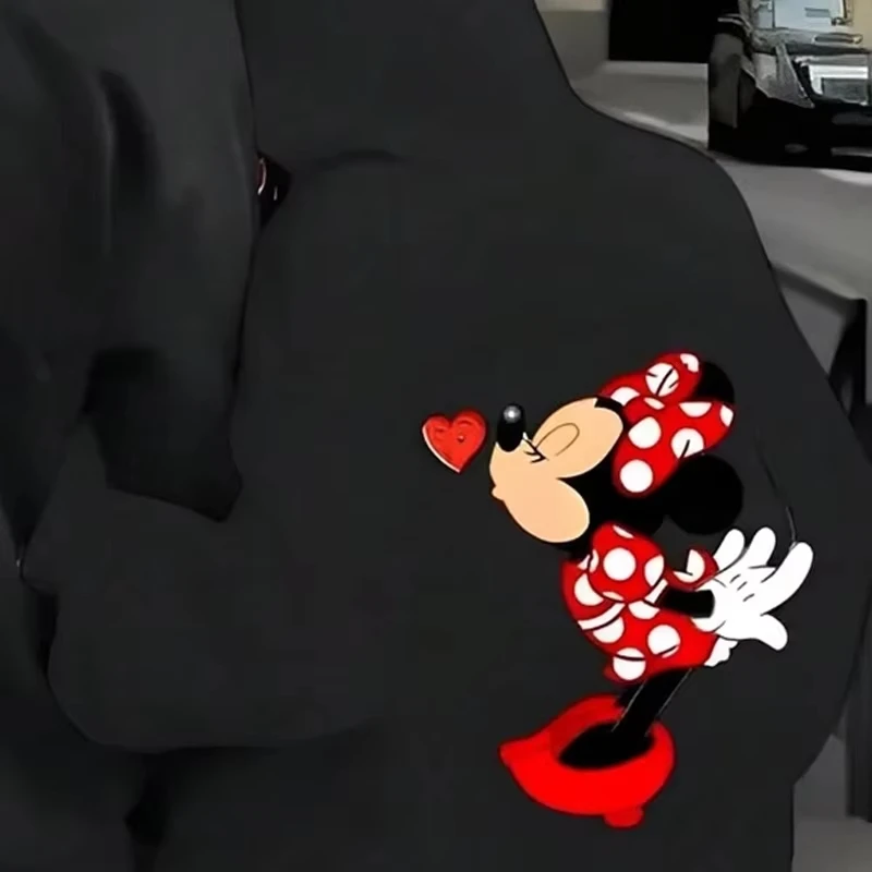 هوديس متطابقة للزوجين بنمط الرسوم المتحركة من Disney هي ملابس عشاق مريحة للخريف والشتاء مناسبة لكل من الرجال والنساء