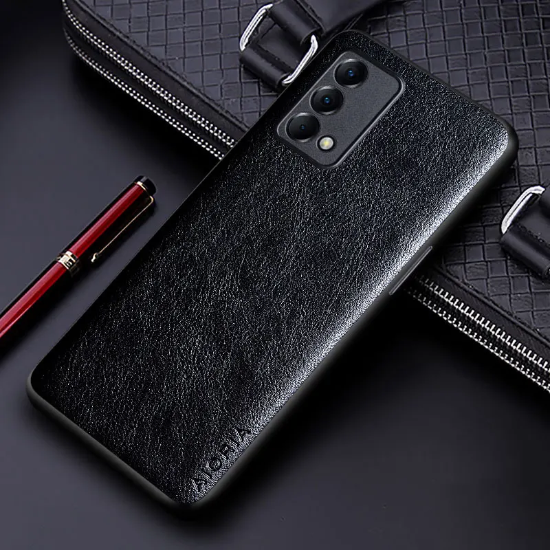 Oppo Realme GT Master Edition 용 고급 PU 가죽 케이스 realme gt master edition 케이스 용 솔리드 컬러 디자인 커버
