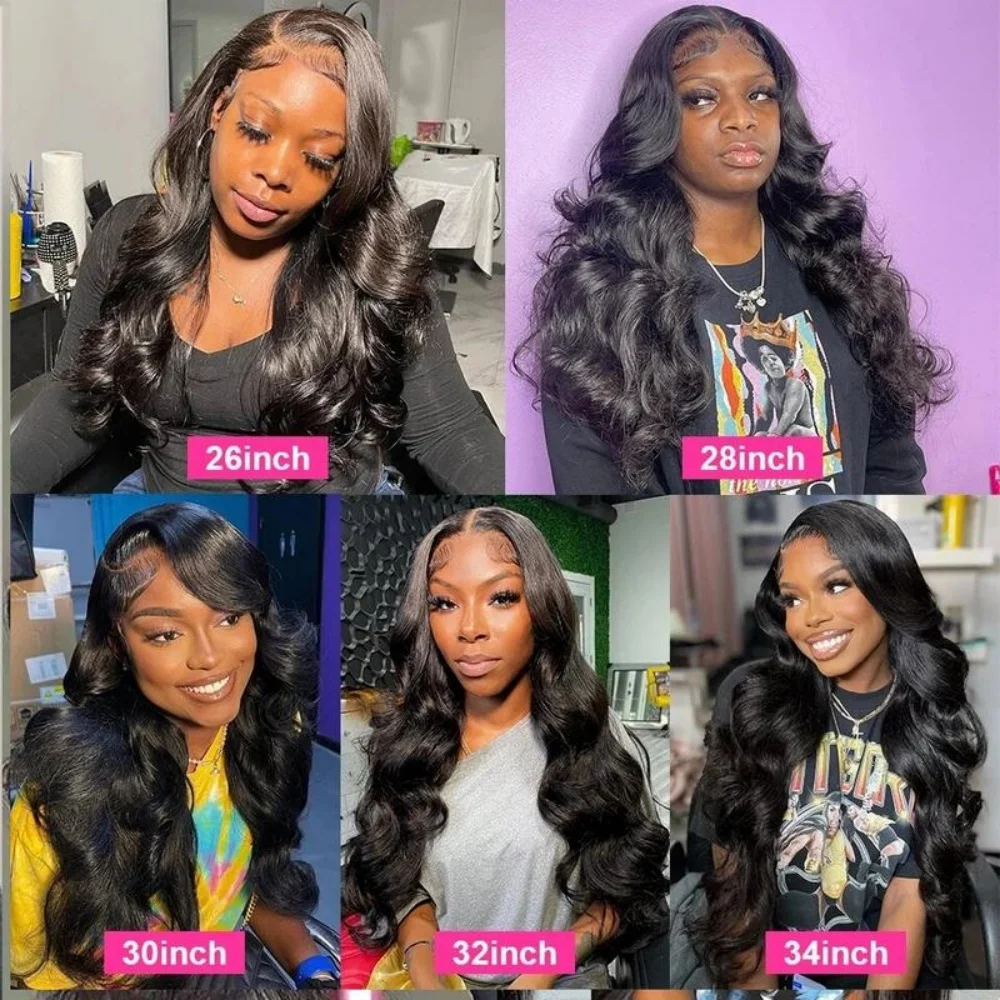 200% Density Body Wave Lace Front Wigs Human Hair 13x6 HD Lace Frontal Wig With Baby Hair Pre Plucked 13x4 Human Hair Wigs view 5