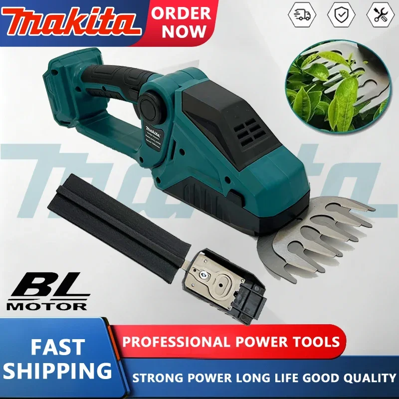 

Аккумуляторный кусторез Makita 2-в-1: мини-ножницы для травы и кустарников, работающие от 18В аккумулятора, для сада