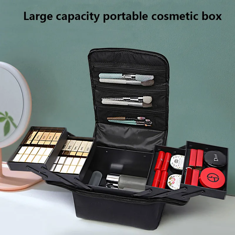 Cosmetic Bags Women's Handbags Waterproof Oxford Storage Organizer Makeup Artist Beauty Manicure Case Storage Bag