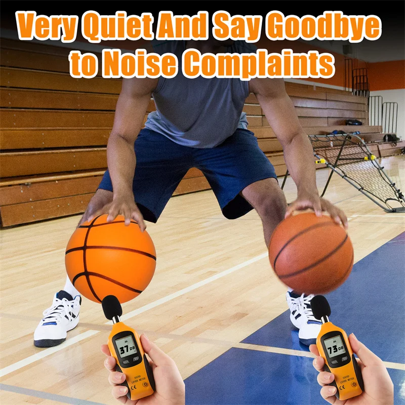 เส้นผ่านศูนย์กลาง 24 ซม.Bouncing เงียบบาสเกตบอลที่มีสีสันในร่ม Mute Ball No Noise Soft PU โฟมกีฬาลูก Squeezable Silent Ball