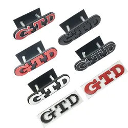 3D Metal Sticker GTD Front Grille Emblem Rear Trunk Stickers For GTD Golf 2 4 5 6 7 R MK2 MK3 MK4 Car Accessories