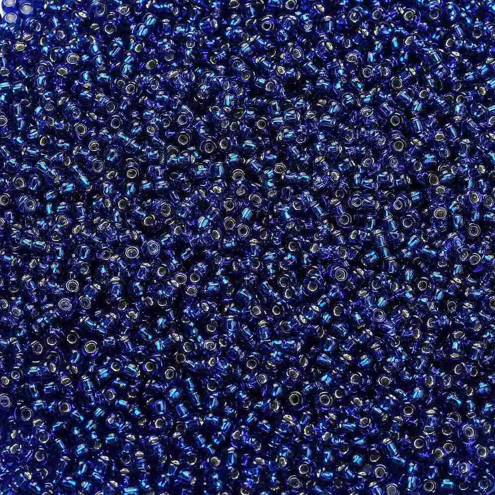 10gs TOHO Round Seed Beads Japanese Seed Beads (2206C) Silver Lined Starry Night Blue 11/0 2.2mm Hole: 0.8mm 1103pcs/10g