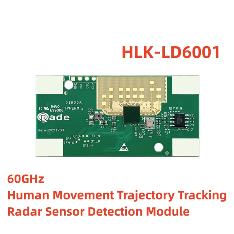 【IN magazzino】 Modulo sensore radar Mmwave 60G 4T3R HLK-LD6001 Rilevamento tracciamento traiettoria di conteggio umano