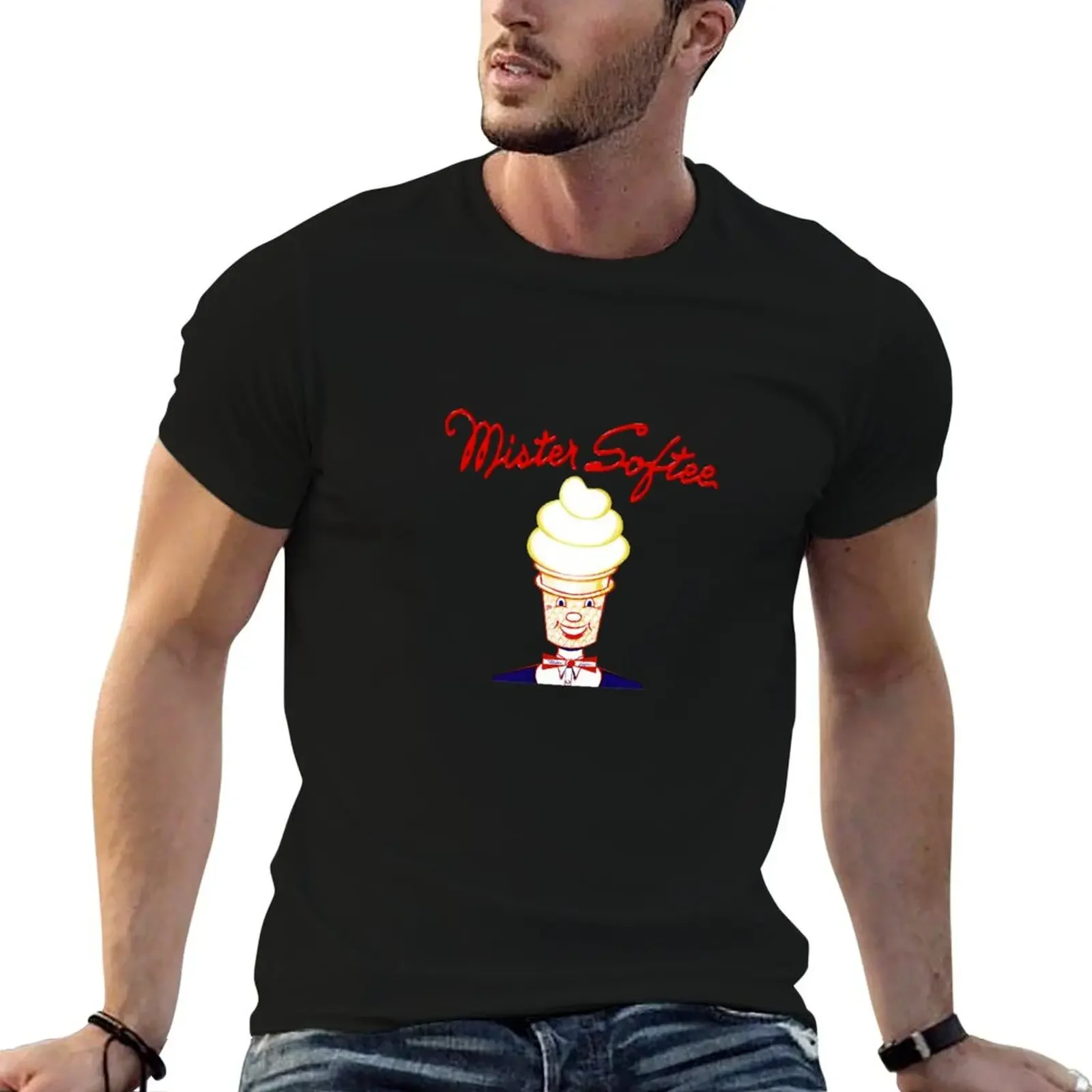 Shirt Mister Softee Cáptáín America Inspired Páródy T-Shirt blacks essential t shirt customs mens t shirt