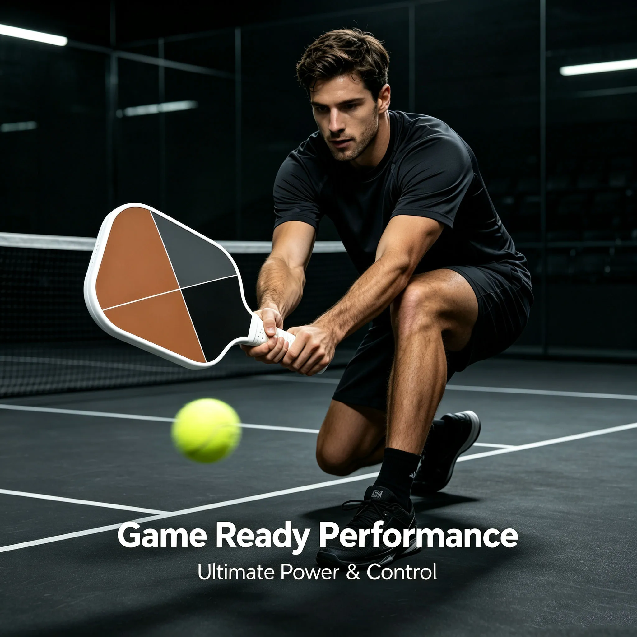 Glass Fiber Ball Paddle 11mm PP Foam Core Ball Rack Lightweight Rotary Control High Elasticity High Precision Racket
