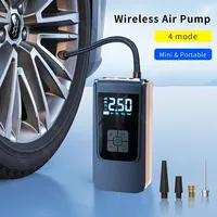 Portable Inflatable Air Pump Car Tire Inflator Wireless Compressor with Barometer Electric Suitable for Motorcycle Bicycle Ball