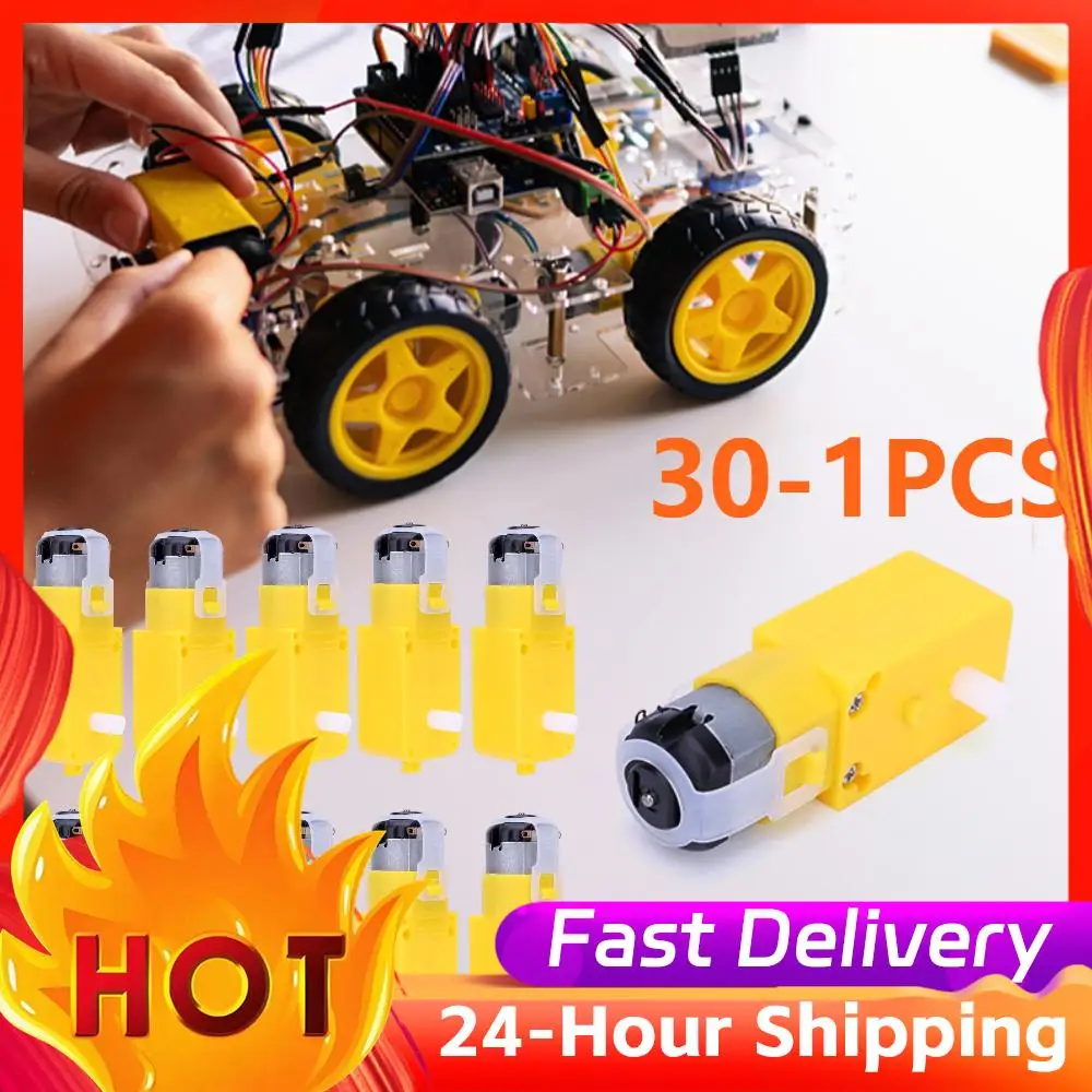 30-1pc Dual Shaft TT Motor DC 3-12V DIY Smart Car Robot Gear Motor Install EMC Smart Car Chassis Four Drive Gearbox Engine Motor