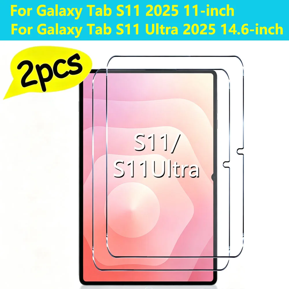 2 Pieces For Samsung Galaxy Tab S11 Ultra 14.6 Tempered Glass Screen Protector For Samsung Galaxy Tab S11 2025 Protective Film