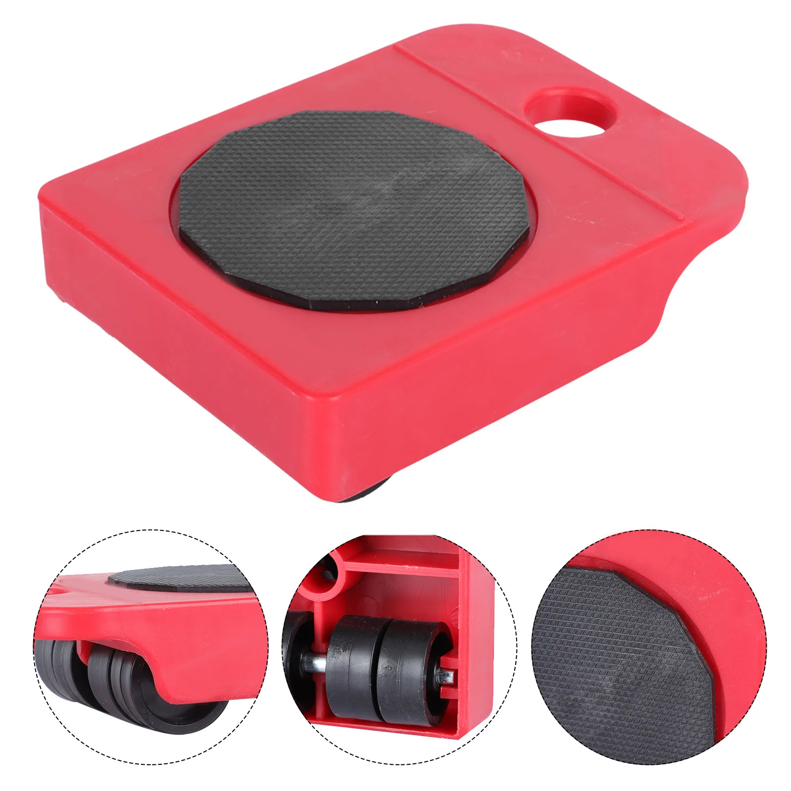 

2Pcs Plastic Wheel Caster Furniture Mover Dolly Tool Plate Moving Square Dollies Small Movers Heavy Appliances Easy Mobility
