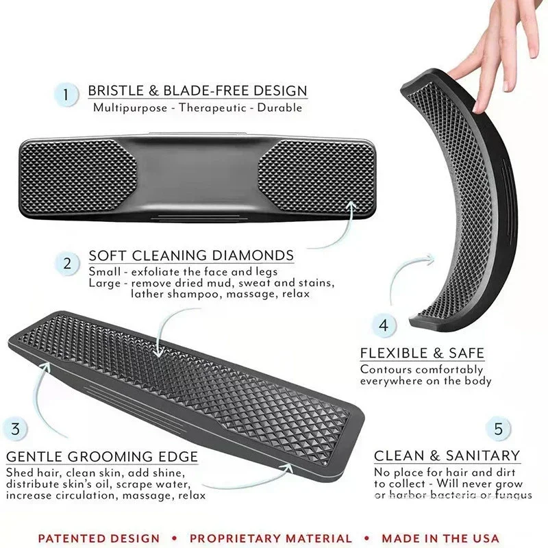 Equestrian Horse Massage Brushes Animal Body Grooming Bath Cleaning Tools Hair Finishing Supplies for Horse Care