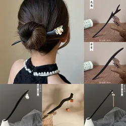 Retro Hair Clips Pins Women Wood Hair Sticks Natural Chopstick Shaped Hairpin Classic Ethnic Girl Hair Accessories Jewelry