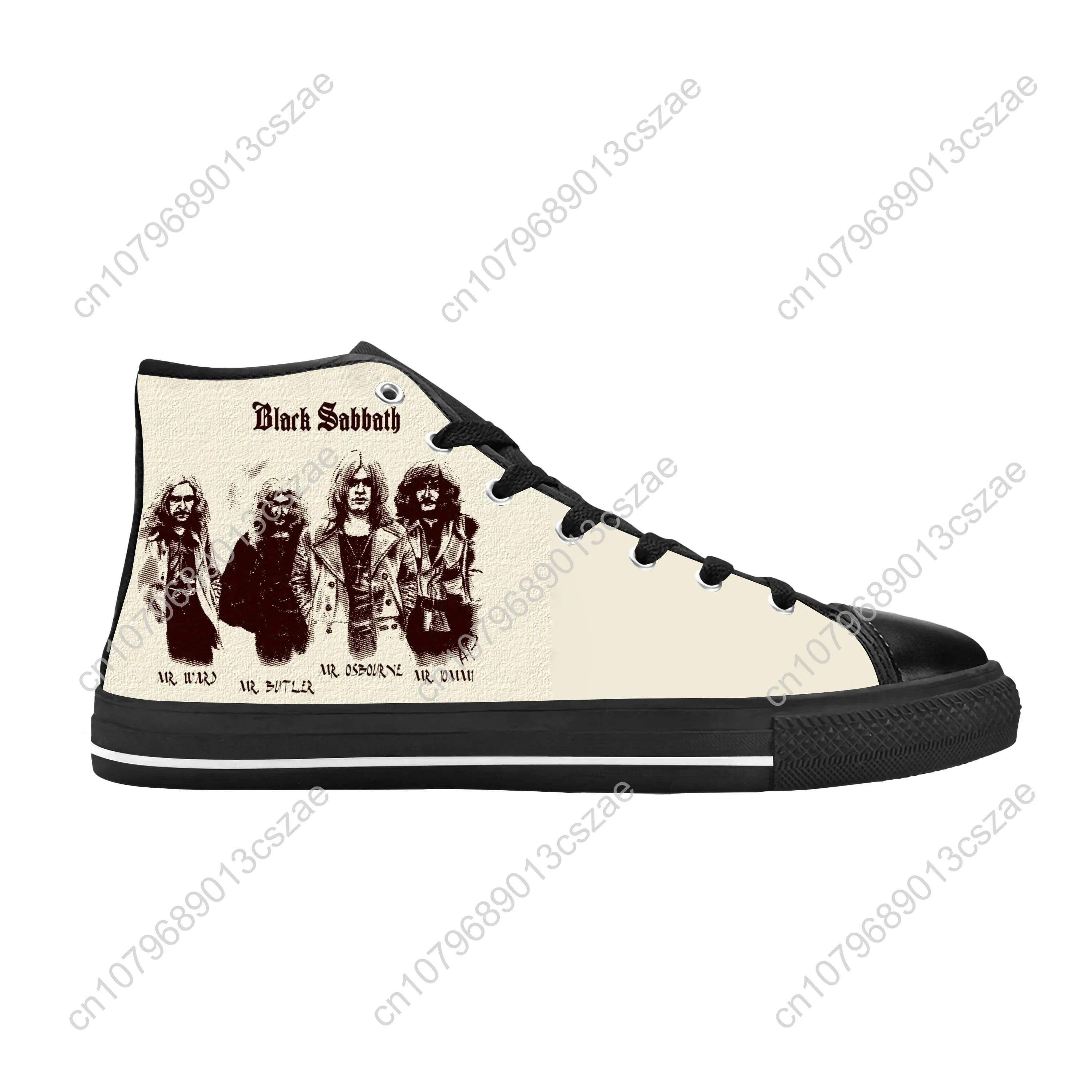 Sabbaths Heavy Metal Rock Band Singer Music Black Casual Cloth Shoes High Top Comfortable Breathable 3D Print Men Women Sneakers