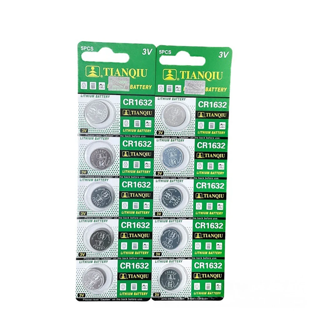 5-10Pcs CR1632 Lithium Button Battery 3V BR1632 DL1632 ECR1632 LM1632 Coin Cell for Toys Remote Controls