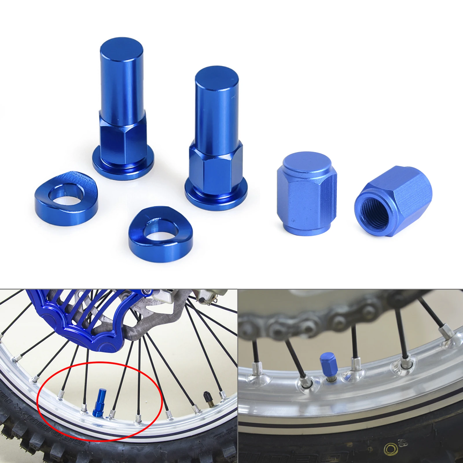 Motocross Rim Lock Nut Washer Kit For Yamaha KTM Honda Suzuki Kawasak Husqvarna TE FE TC FC SX EXC XC YZ YZF WR CRF KX KLX RMZ