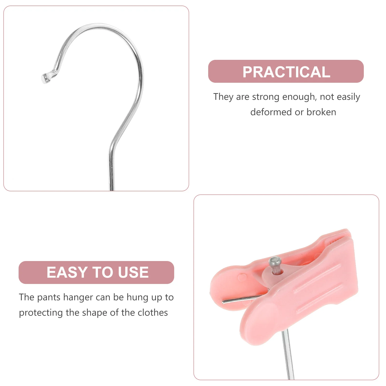 

10PCS Plastic Pants Organizer Clip Clothes Hanger Dress Hangers Clothes Closet Organization Rack Home Storage Blue