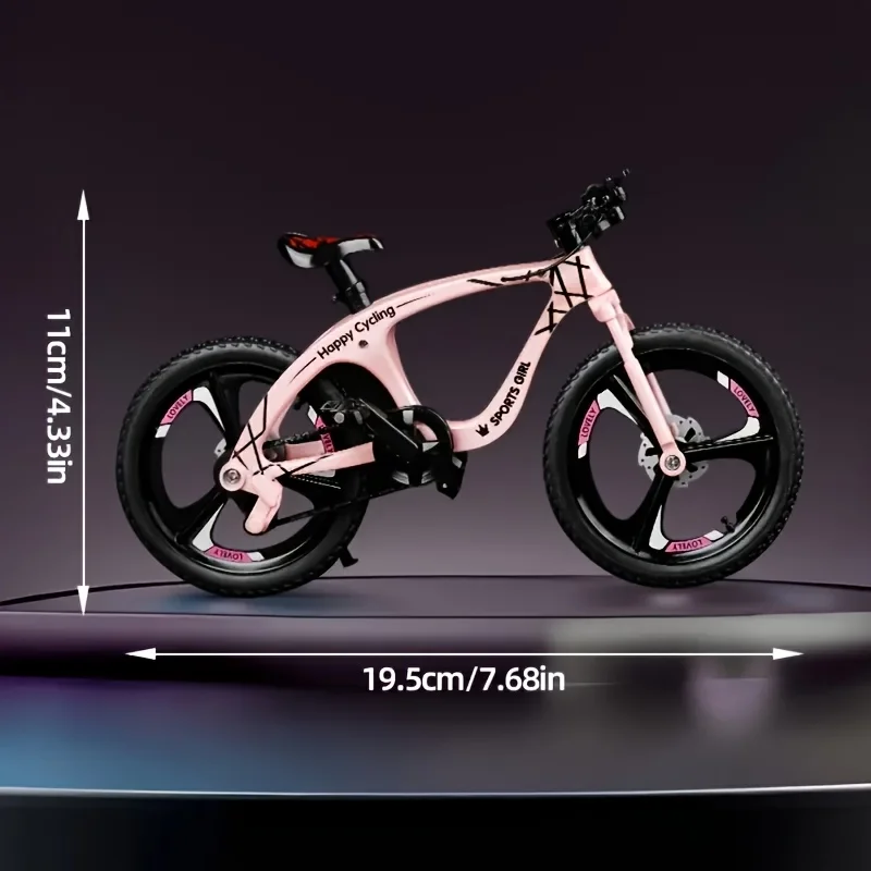 1:8 Scale Die-Cast Mini Mountain Bike Toy Miniature Finger Bike Model Alloy Cake Decoration Desktop Decoration Crafts Suitable for Bicycle Enthusiasts and Cyclists