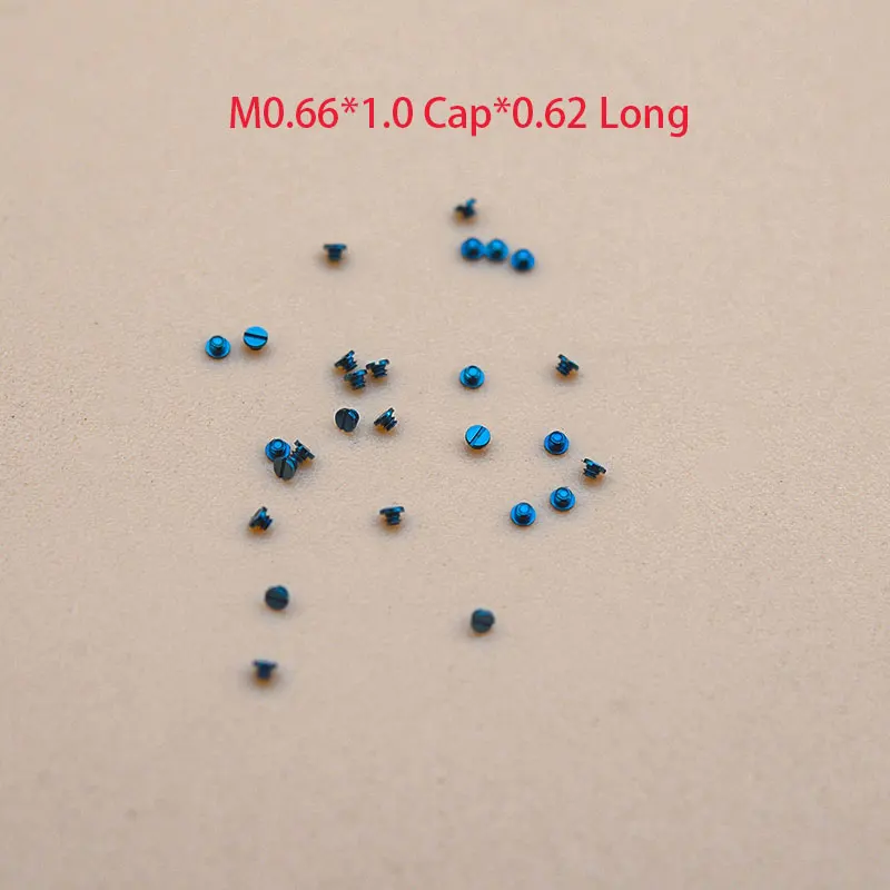 Blue Screw M0.66*1.0Cap*0.62 Long Mechanical Watch Movement Accessories Watches Repair Parts Watch Aftermarket Replacements