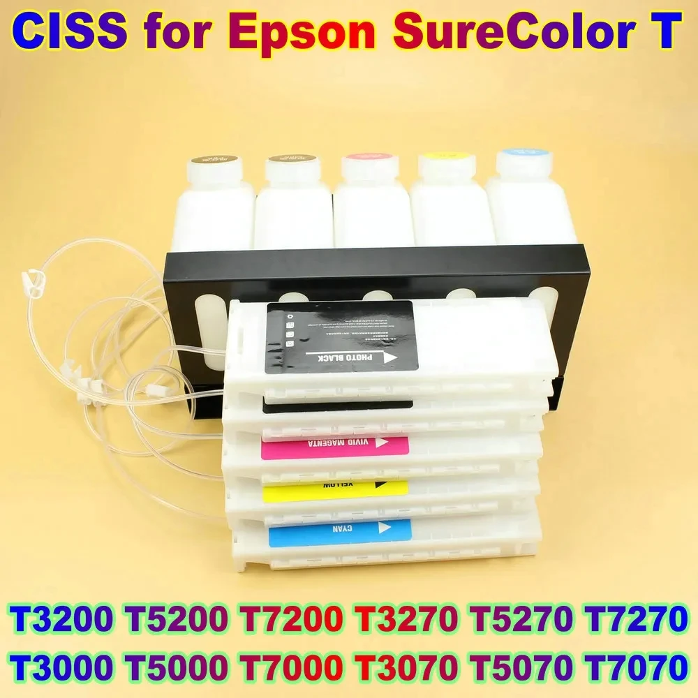 

Ciss Ink System T3200 T3070 Printer Continous Ink System With Chip for Epson T7200 T5070 T7070 T3200 T5200 T3270 T5270 T7270 BIS