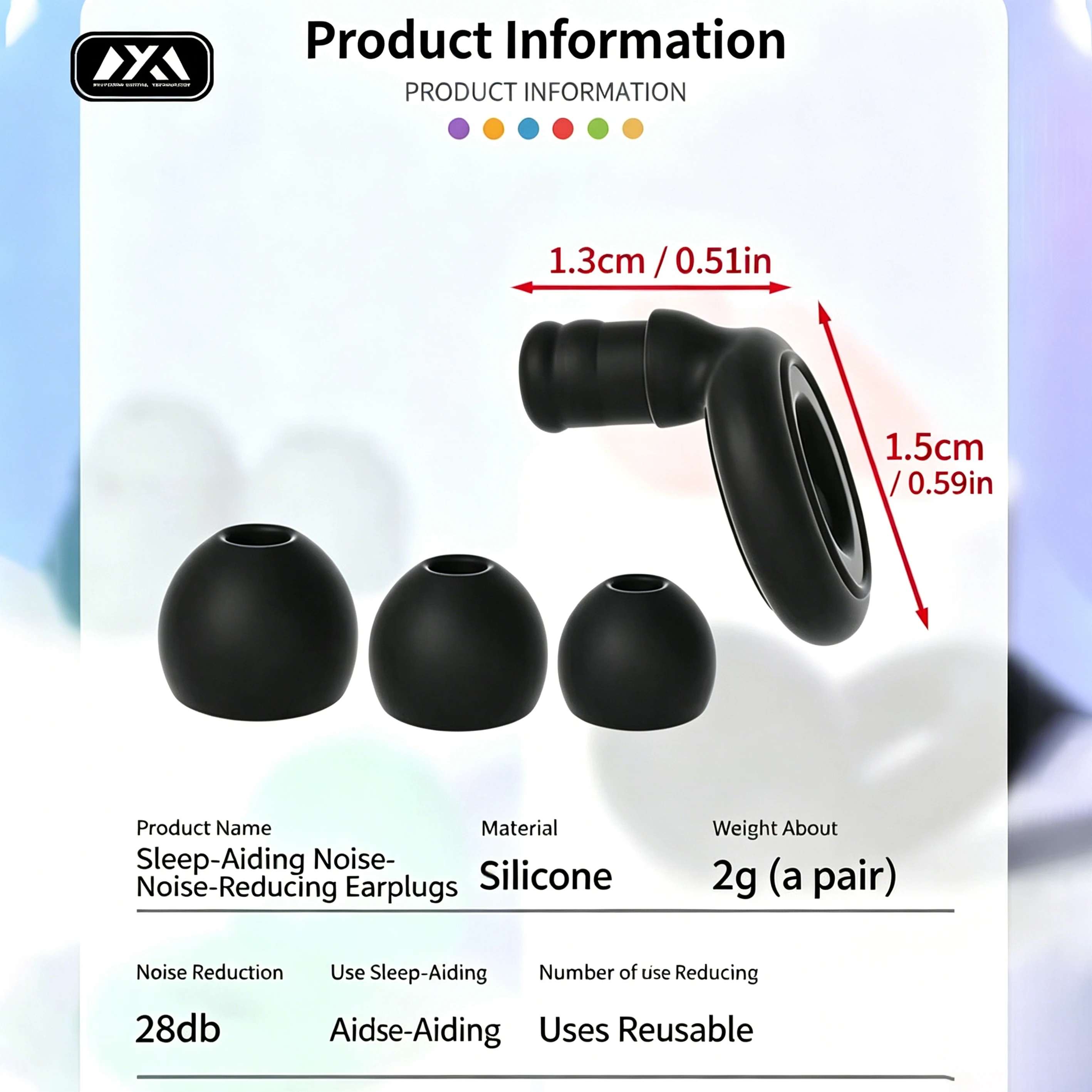 Tiefschallreduzierende Silikon-Ohrstöpsel mit Schlaufen-Design, 25-30dB Lärmreduzierung, Ohrstöpsel für Schlaf, Reisen, Studium, Anti-Schnarchen – Detail 23