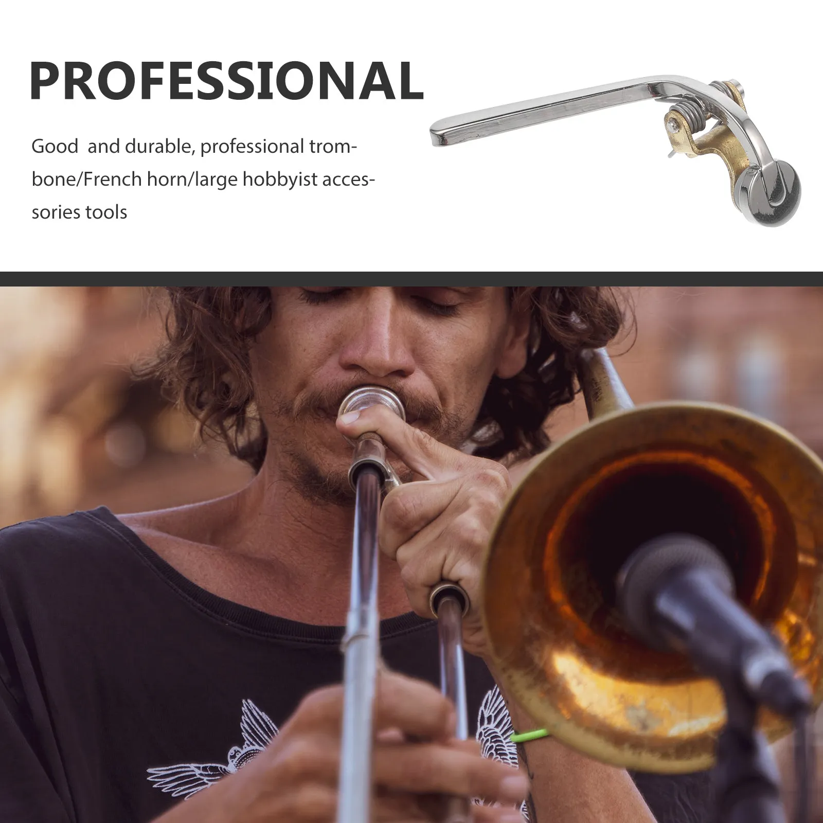 Picture 4: 1Pcs Trombone Watergate Key Bond Drain Clique Fitting Silver Heavy Duty Cork Pad for Professional Trombone Maintenance Easy