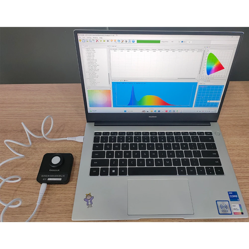 Mini Spectrometer 350-800nm PPFD PAR Sensor also test spectrum with APP