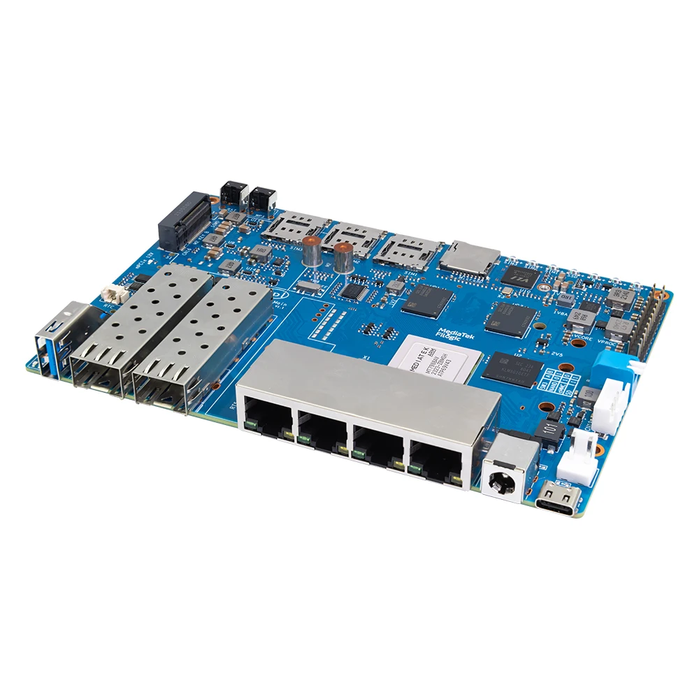 Imagem -05 - Placa de Roteador Banana pi Bpi-r4 com Módulo Bpi-r4-nic-be14 Wifi7 Definido Mediatek Mt7988a Filogic 880 Roteador de Serviço de Internet