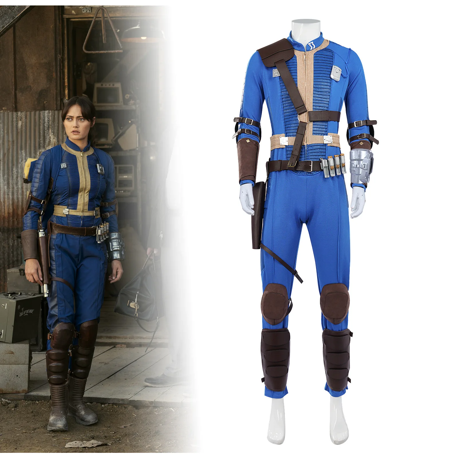 

A Complete Set Of Cosplay Costumes For The Male And Female Leads Of The American TV Series "Fallout" - Lucy's Full Uniform