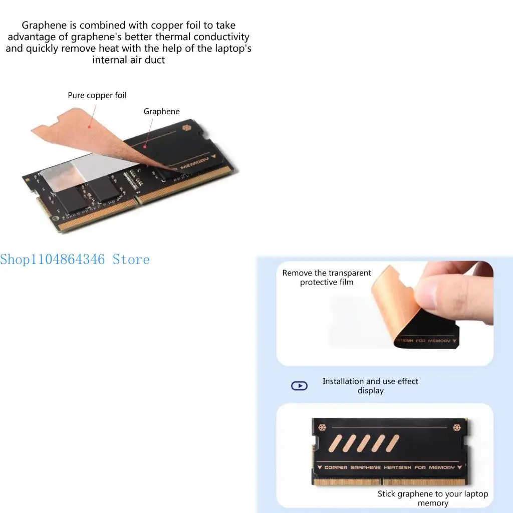 5asd Gaming Laptop Memory Heatsink Cooling Vest Radiator Pad Copper  Cooler