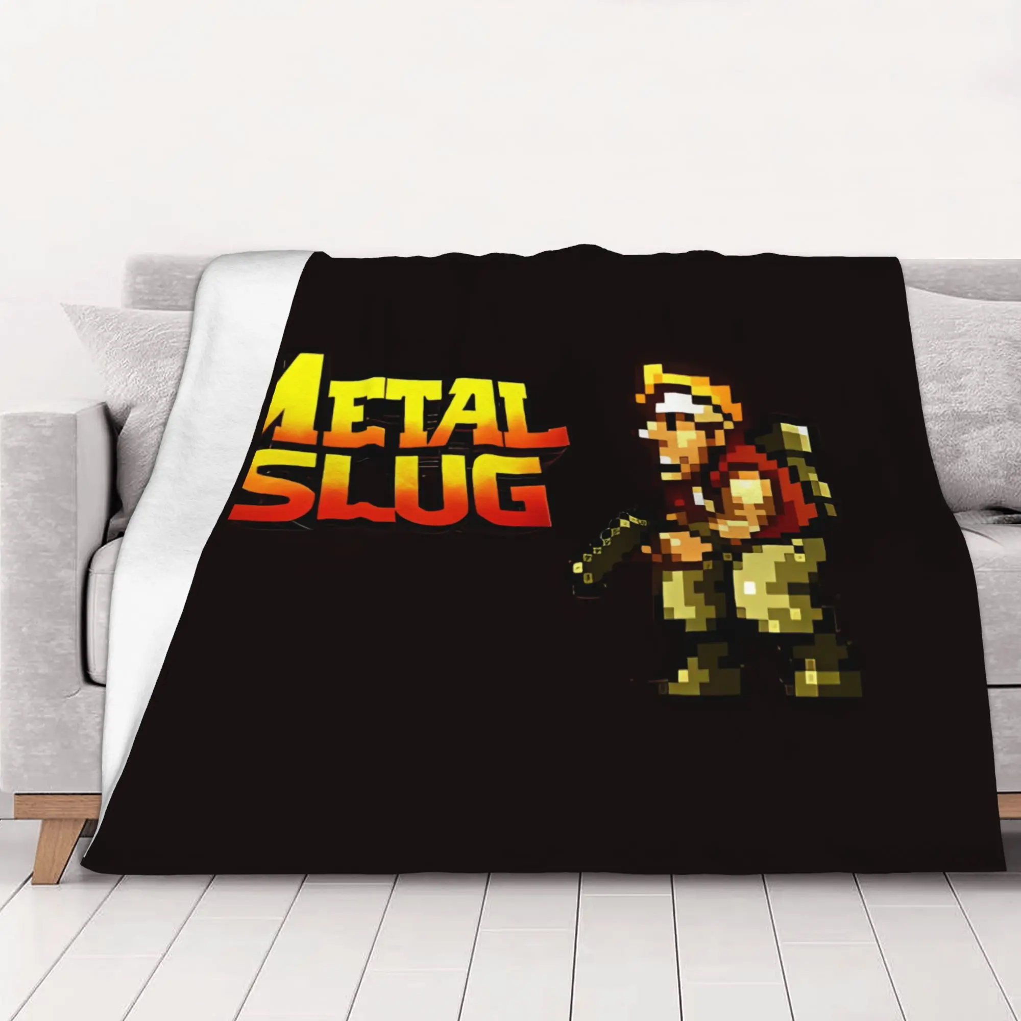 1PC Metal Slug black Metal Slug home room decorations Winter Blankets for Adults Bedding Home Interior Sofa Knee