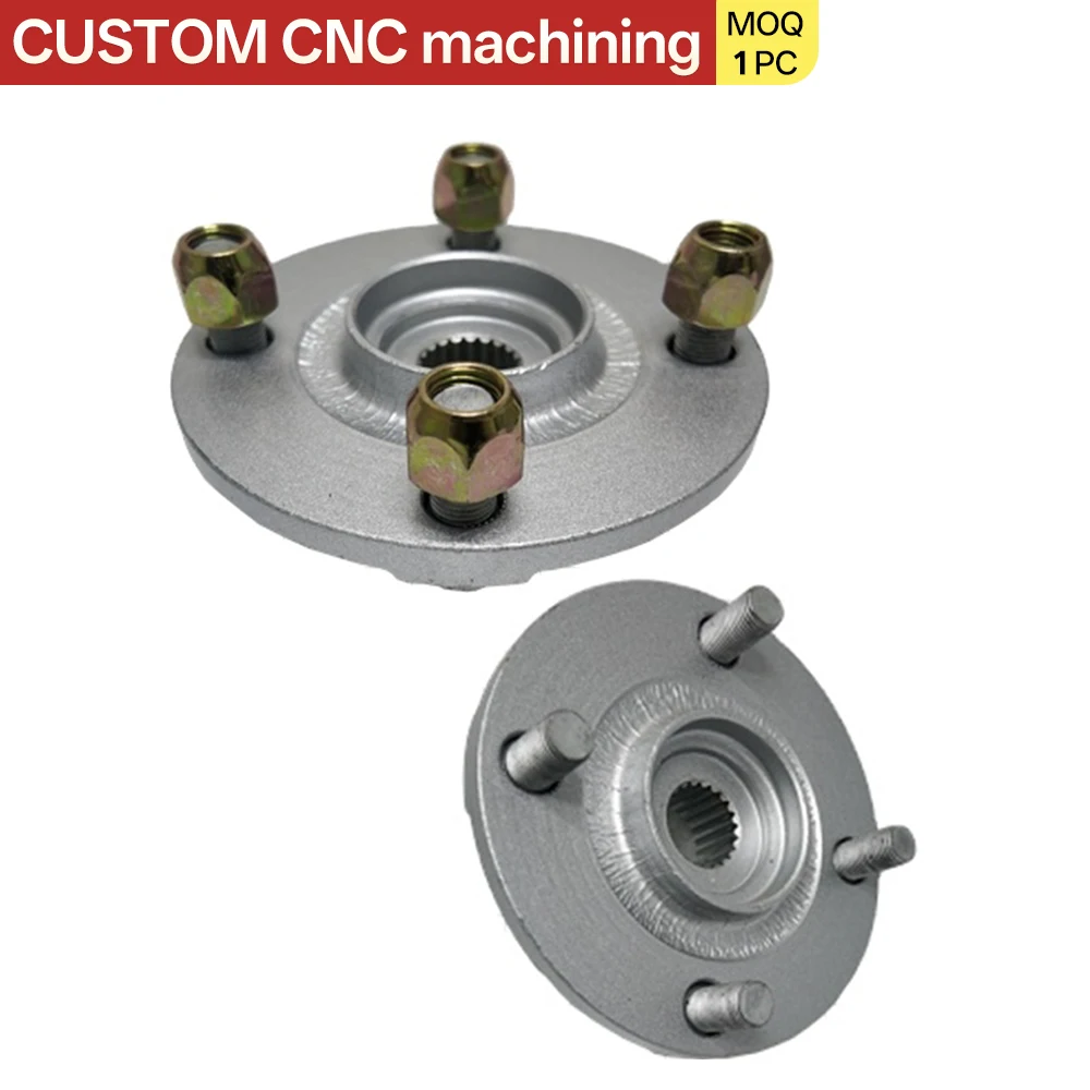 Custom CNC machining manufacturer supplies golf cart part including rear wheel hubs spare parts and front wheel hubs die cutting