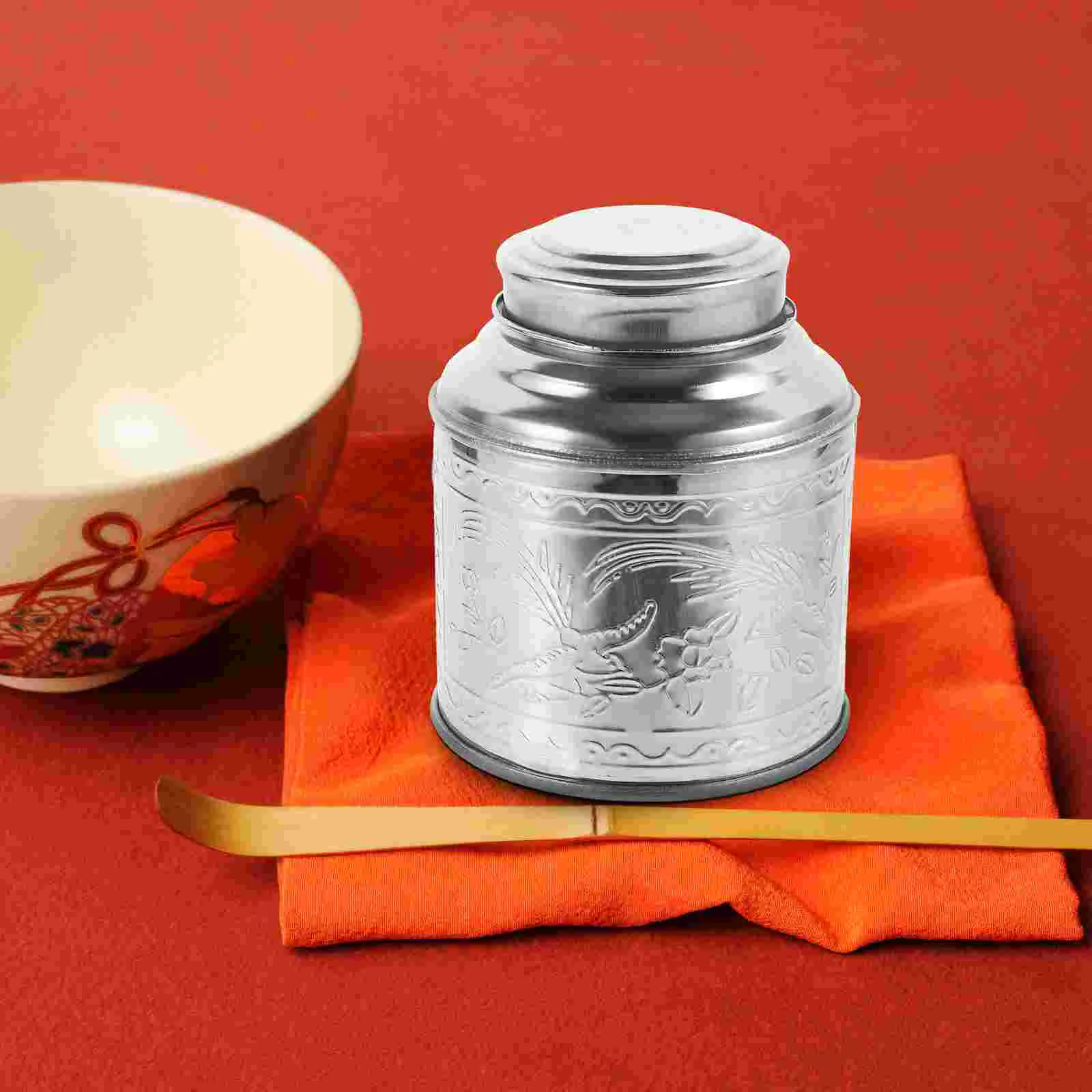 

Loose Leaf Tea Tin Containers Portable Case Sealed Cans Stainless Steel