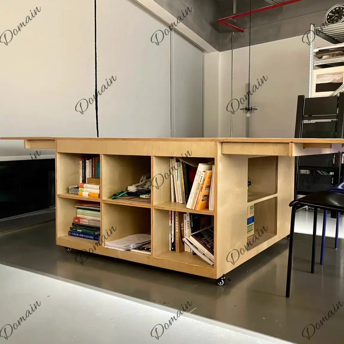 81 N Studio Mobile Folding Table Birch Ocean Board Clothing Store Shimadai Multifunctional Creative Office Commercial Storage Ta