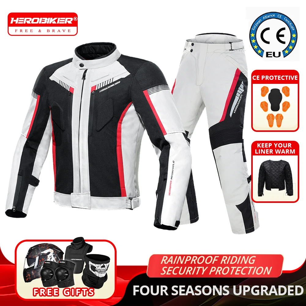 

Men Windproof Motorcycle Jacket Waterproof Motocross Moto Reflective Motorbike Riding Jackets Removable Lining Motorcycle Cloth