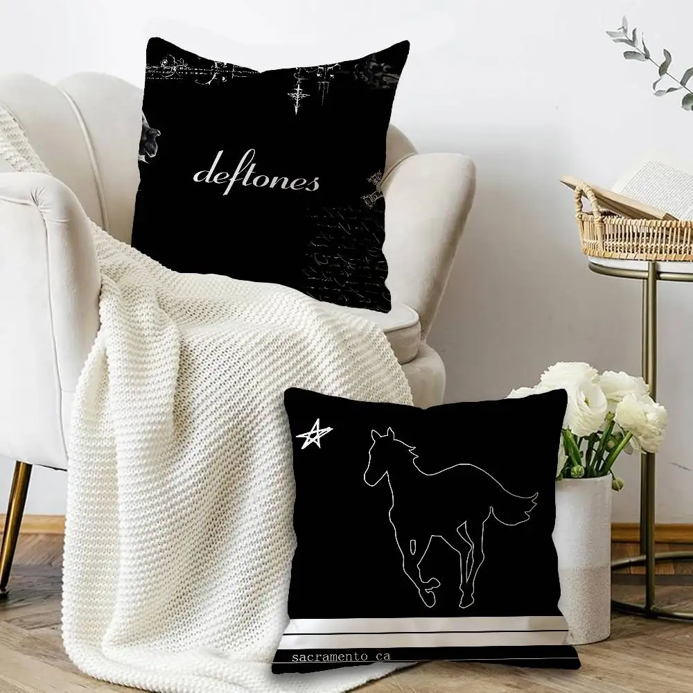 Band D-Deftones Office Cushion Pillowcase Car Cushion Cover45X45CM Lumbar Pillowcase Sofa Pillowcover