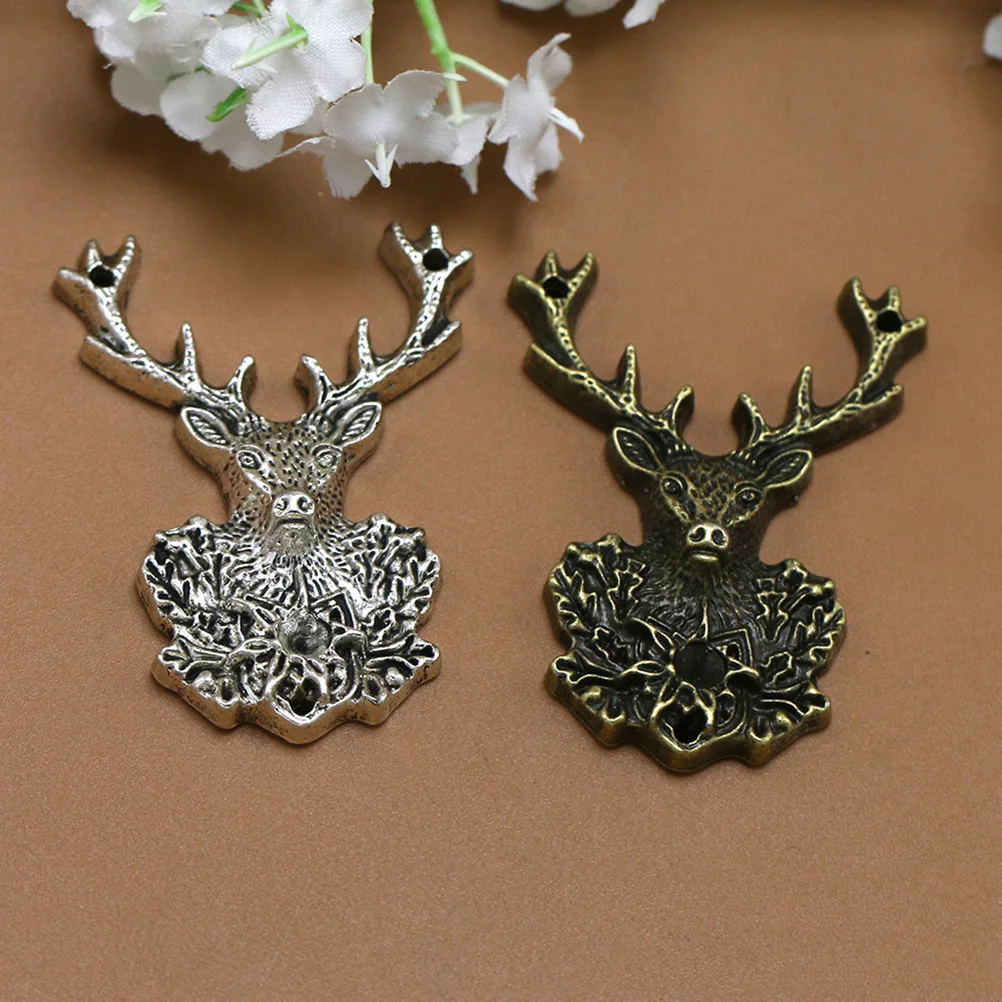 

10Pcs Alloy Deer Head Pendant Charms Silver Great for Necklace Bracelet DIY Jewelry Making Gift Accessories