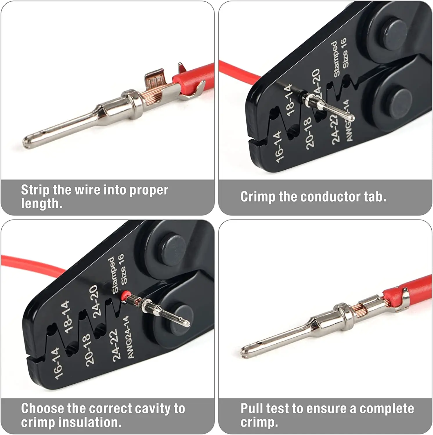 Imagem -06 - Iwiss Iwc1424an Deutsch Estampado Contatos Crimping Alicate Série dt Crimp Ferramenta para Tamanho 16 Automotive Aftermarket Ferramenta