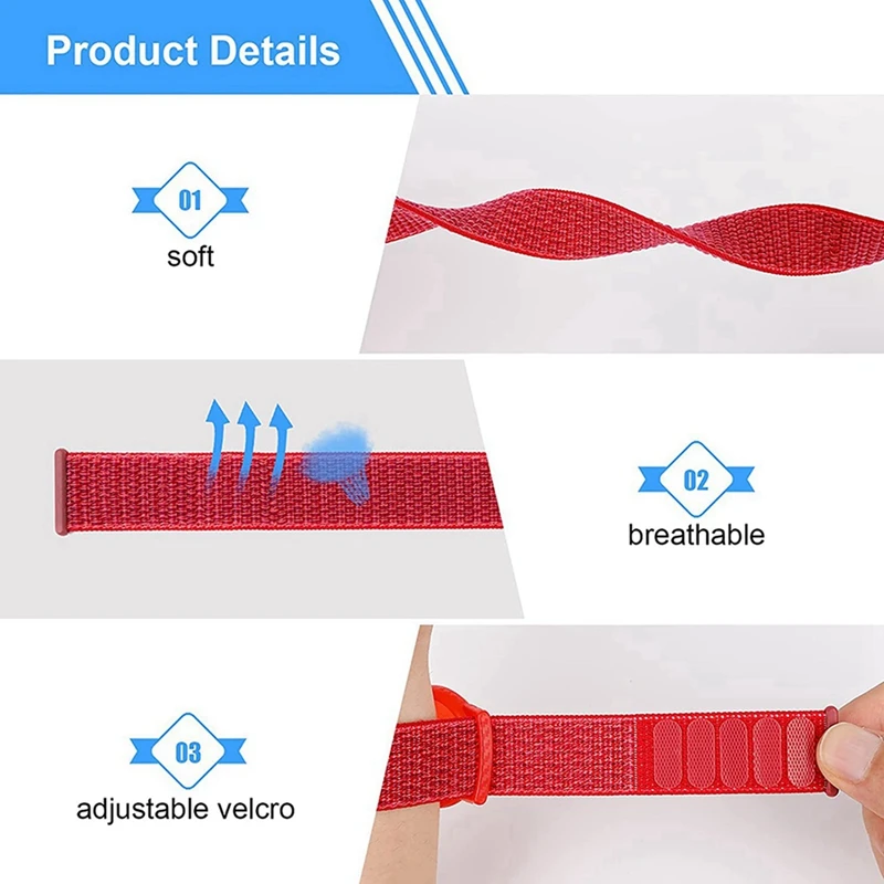 5X Kid Wristband Compatible With Apple Airtag, Protective Case For Air Tag GPS Tracker Holder With Nylon Bracelet C