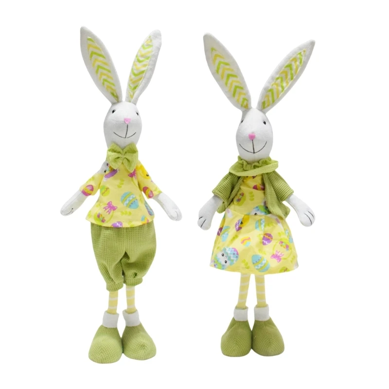 Easters Bunnys Gnomes Long Leg Standing Rabbit Figures for Weddings Parties and Festive Home Decoration