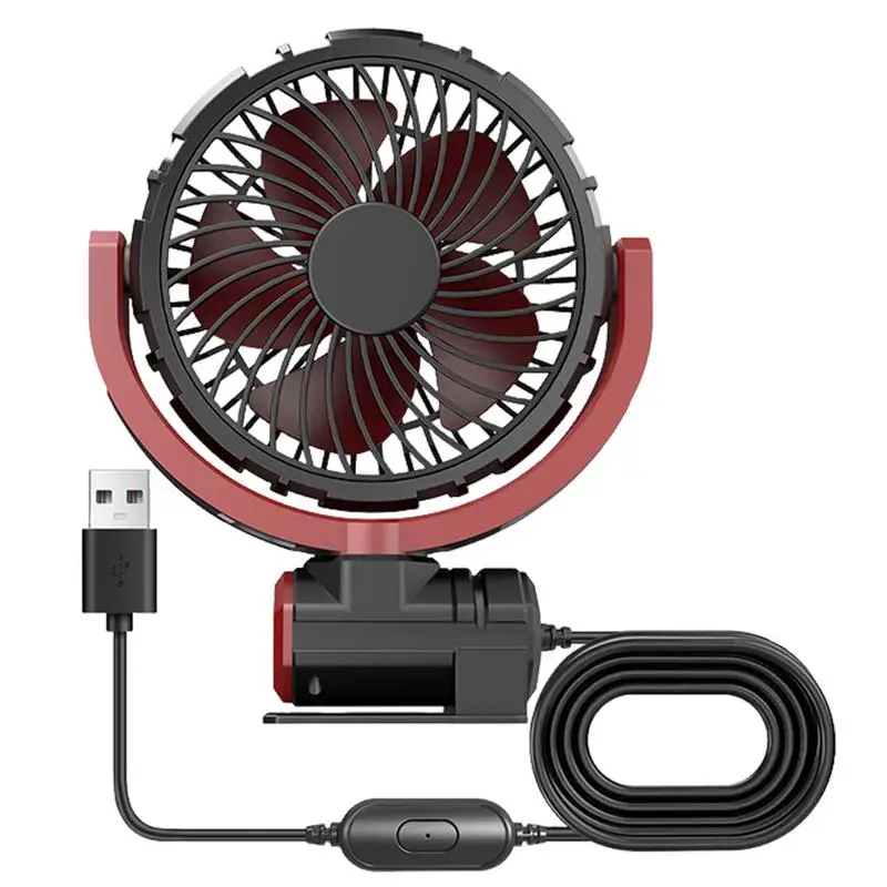 Truck Dash Fan Multi-Angle Vehicle Fan 360-degree Rotate Foldable Car Fan USB Truck Fan Noiseless Operation For Home Desktop