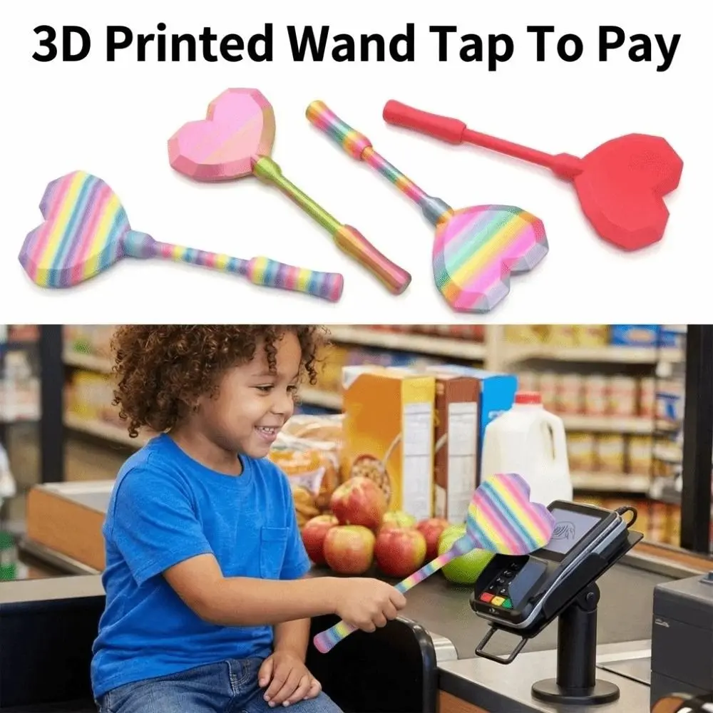 

Креативный 3D-принтер для печати, портативный телескопический держатель для кредитных карт в форме сердца, удобный для оплаты, забавный дизайн.