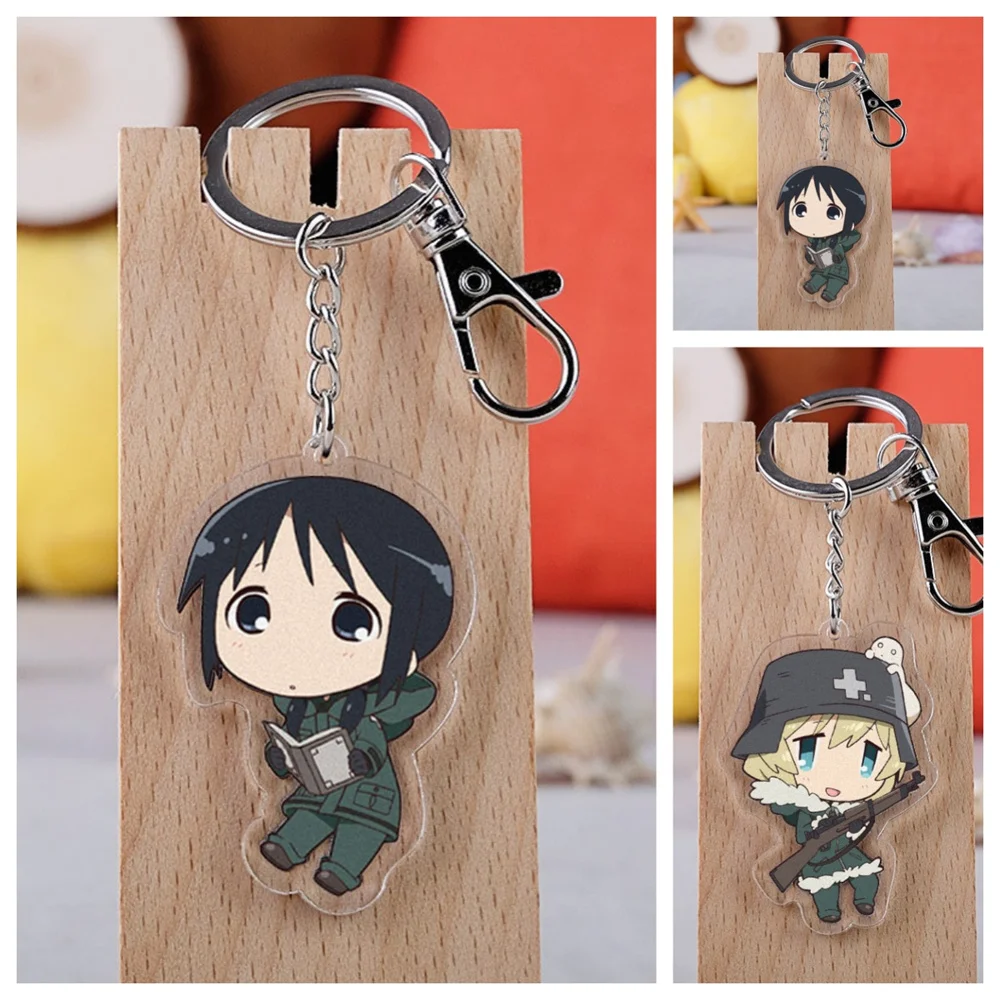 6CM Anime Girls' Last Tour Acrylic Keychain Model Cosplay Charm Characters Ornament Accessories Goods Collection Gifts