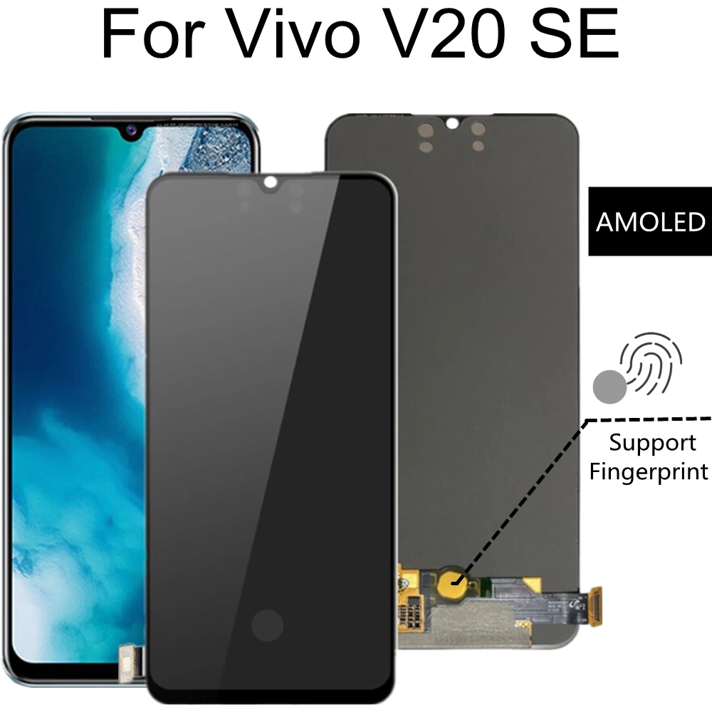 

6.44'' AMOLED For Vivo V20 Global LCD V20SE LCD V20 2021 LCD Display Touch Screen Digitizer Assembly Replacement