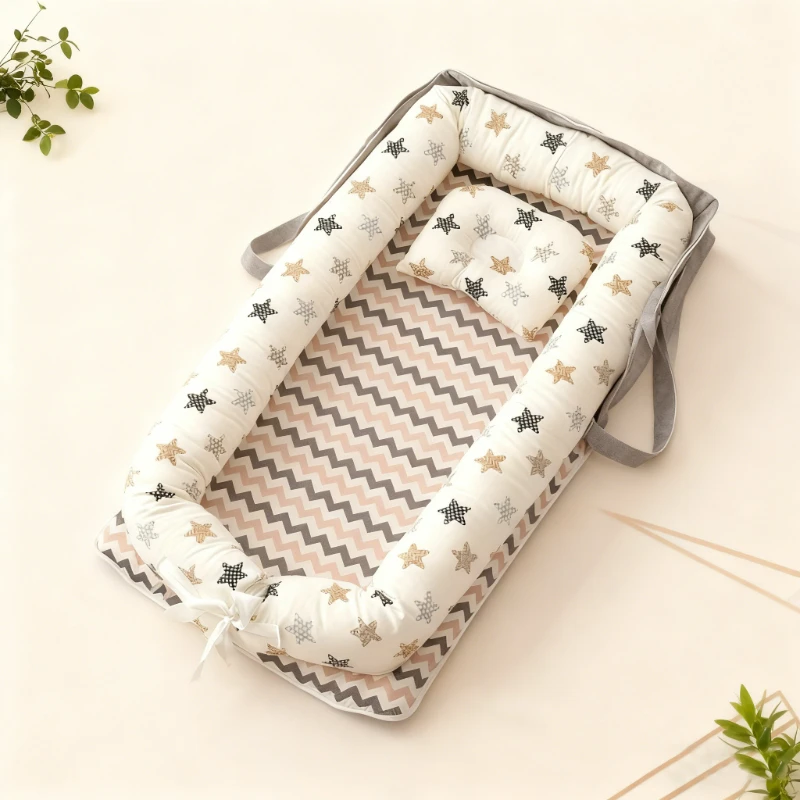 

2026 New Baby Travel Crib Backpack Design Adjustable Rope Foldable Compact Nursery Bed for Home Outdoor Use
