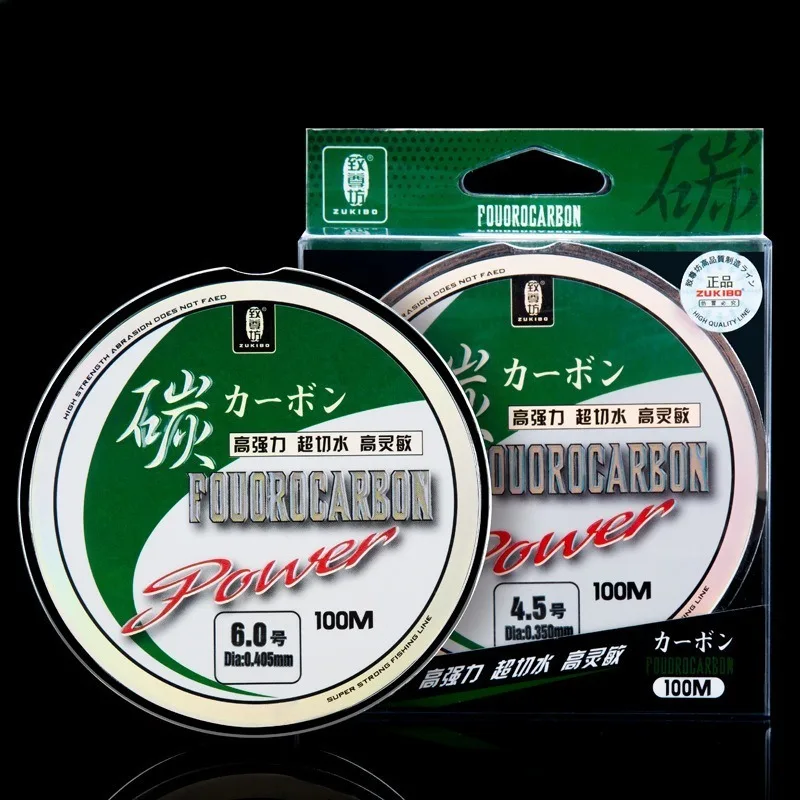 Fluorocarbon Fishing Line, Monofilament Sinking Line, Japanese Imported Carbon Fiber, Sea Fishing, Hot Sale, 50m, 100m, 1-25kg